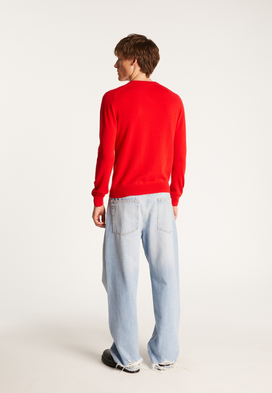 Suéter de cashmere com decote em V - Evann