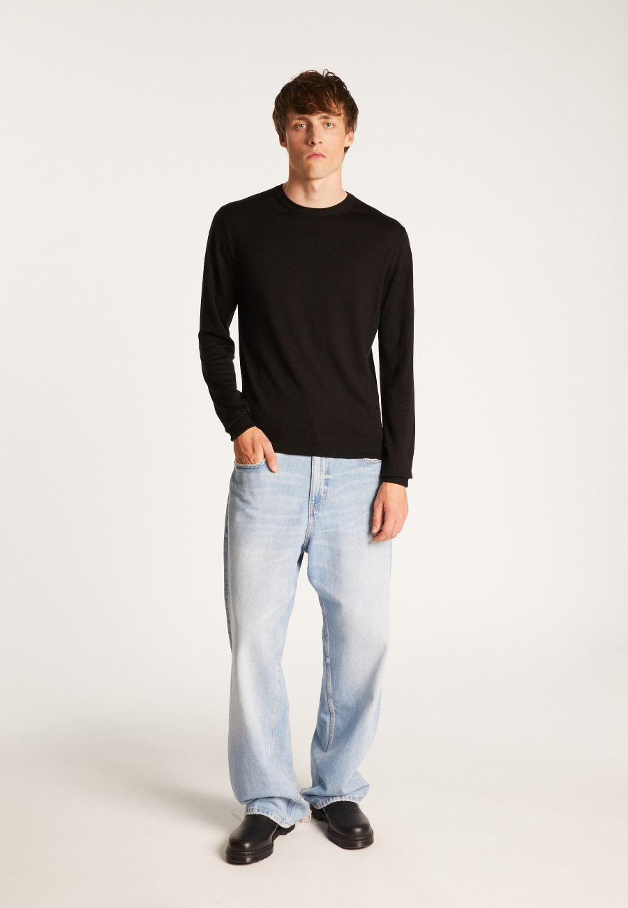 Suéter de lã merino com gola redonda - Eddie