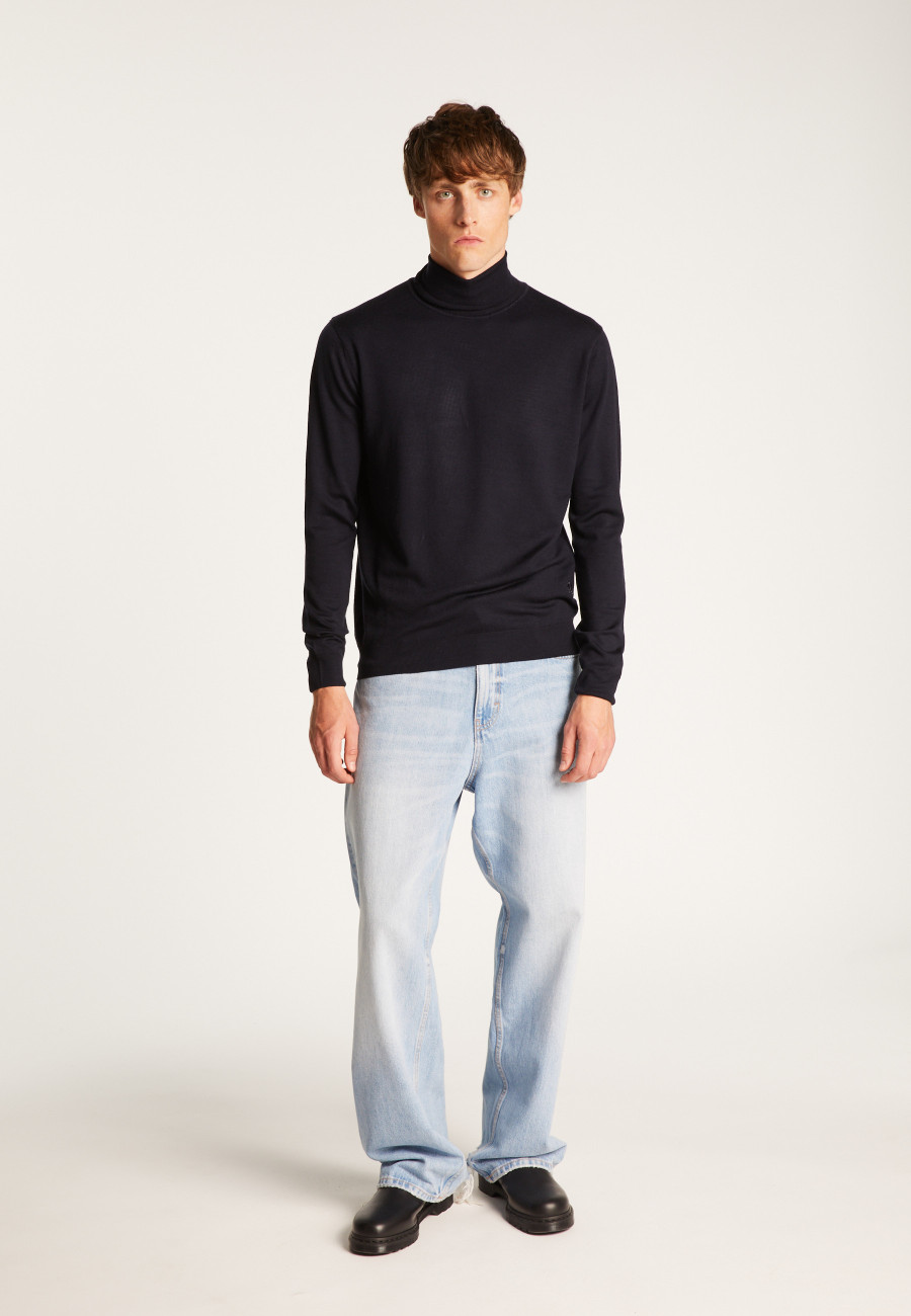 Merino Wool Turtleneck Sweater - Enzo