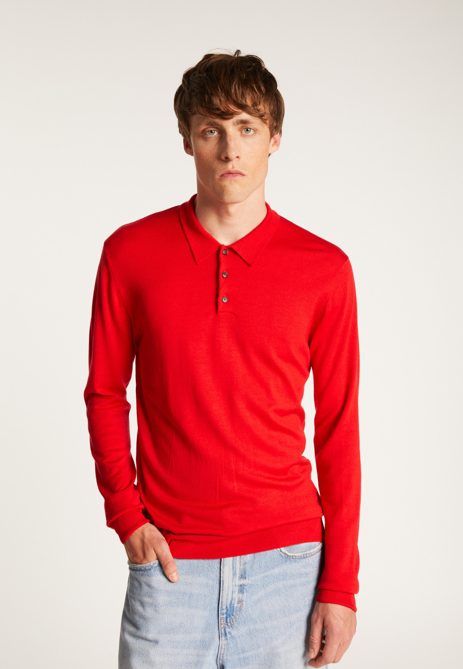 Merino Wool Polo Neck Sweater - Eni