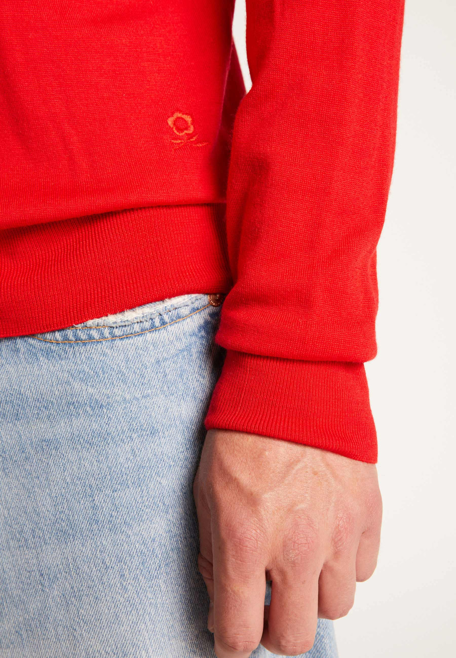 Merino Wool Polo Neck Sweater - Eni