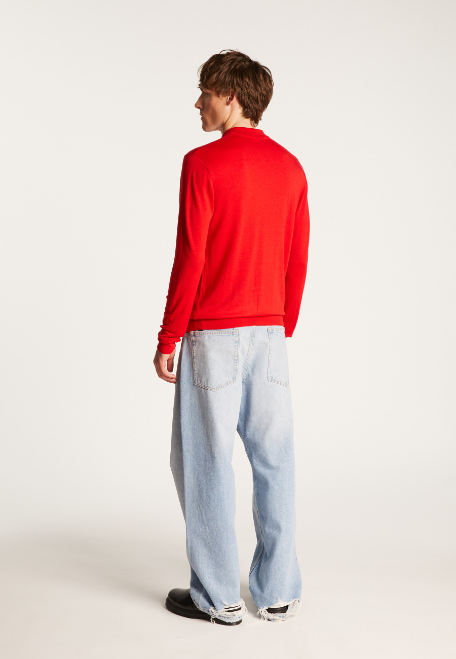 Merino Wool Polo Neck Sweater - Eni