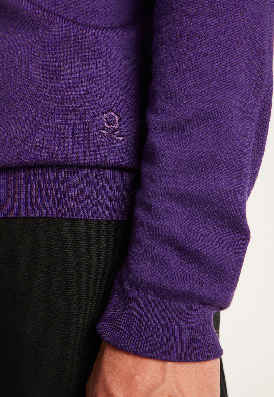 Suéter gola polo de lã merino - Eni