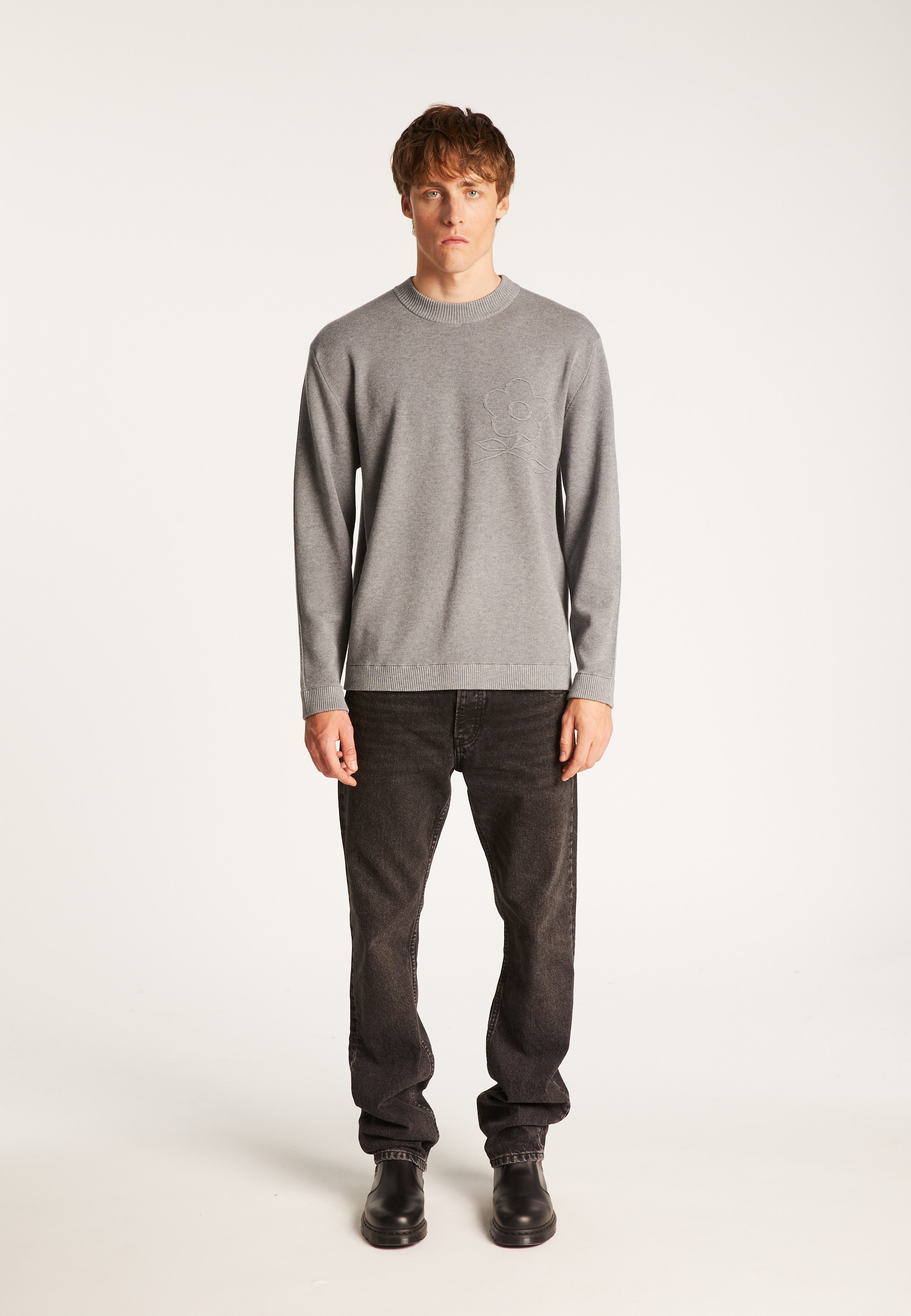Pull col rond en viscose et laine - Thimothée