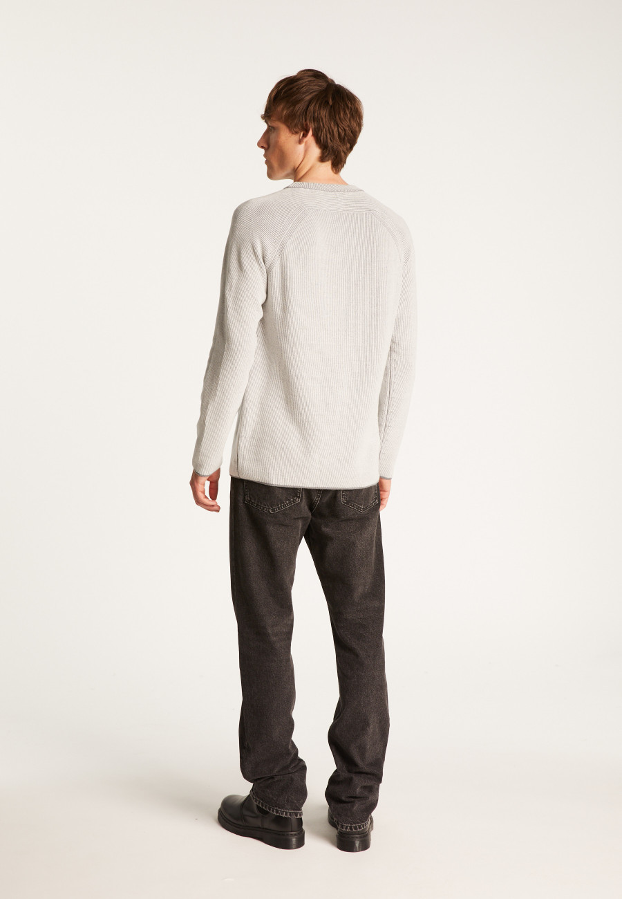 Velvet wool crewneck sweater - Tino