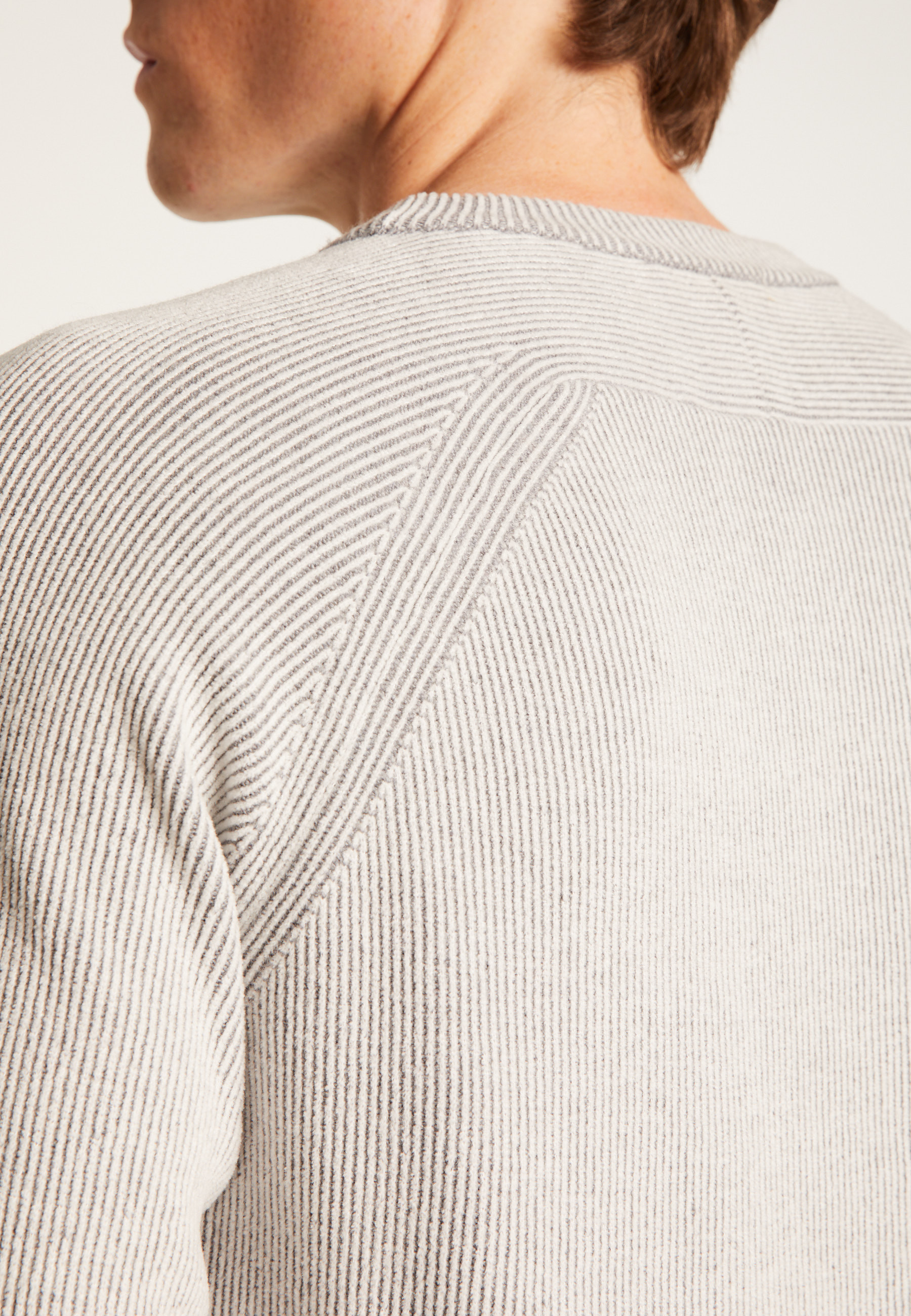 Pull col rond en laine velours  - Tino