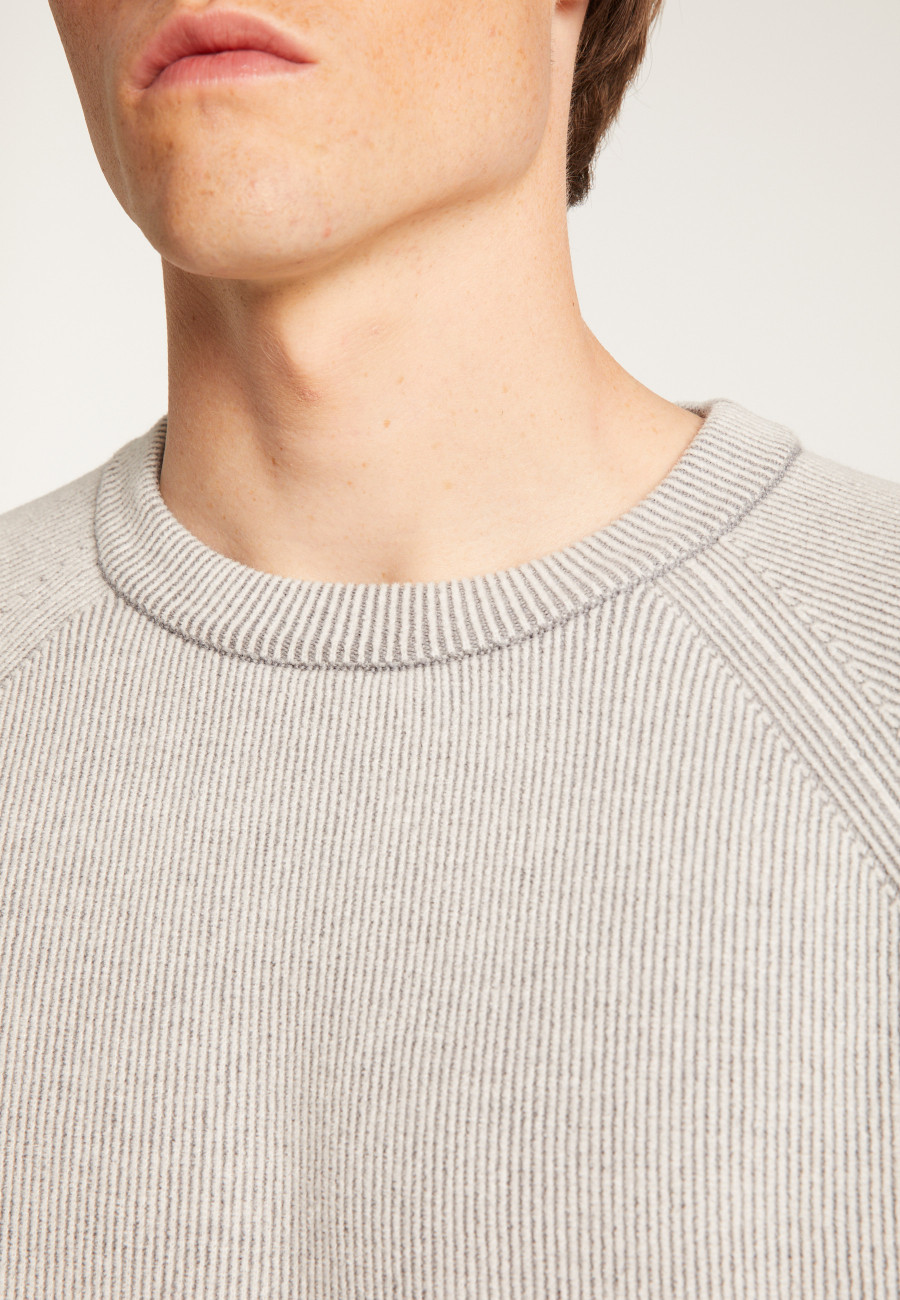 Velvet wool crewneck sweater - Tino
