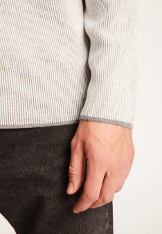 Pull col rond en laine mérinos  - Tino