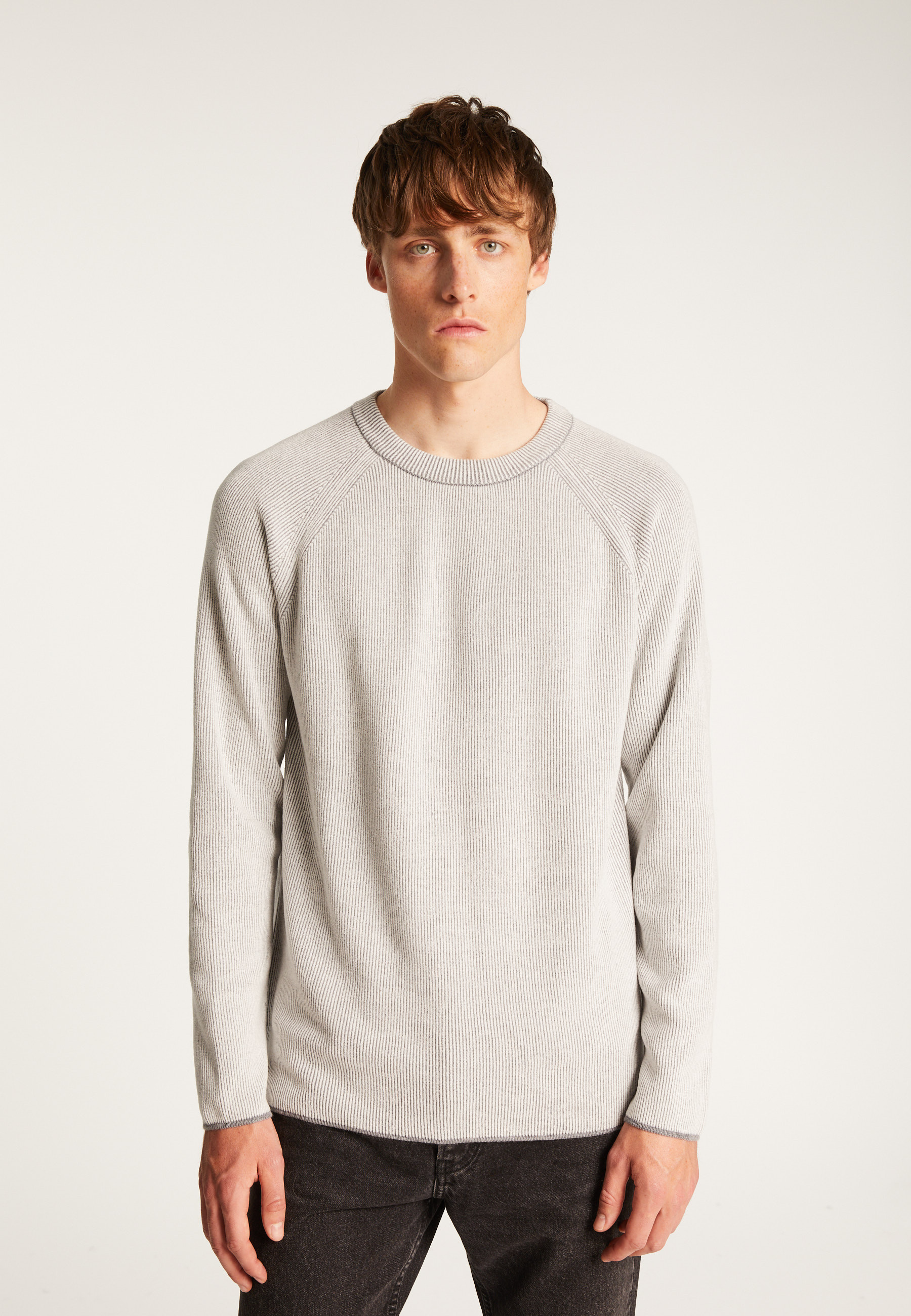 Pull col rond en laine mérinos  - Tino