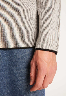 Pull col rond en laine mérinos  - Tino