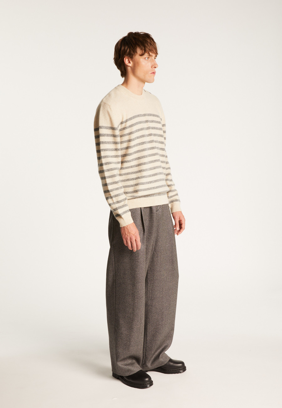 Blusa de marinheiro em lã e caxemira - Tom