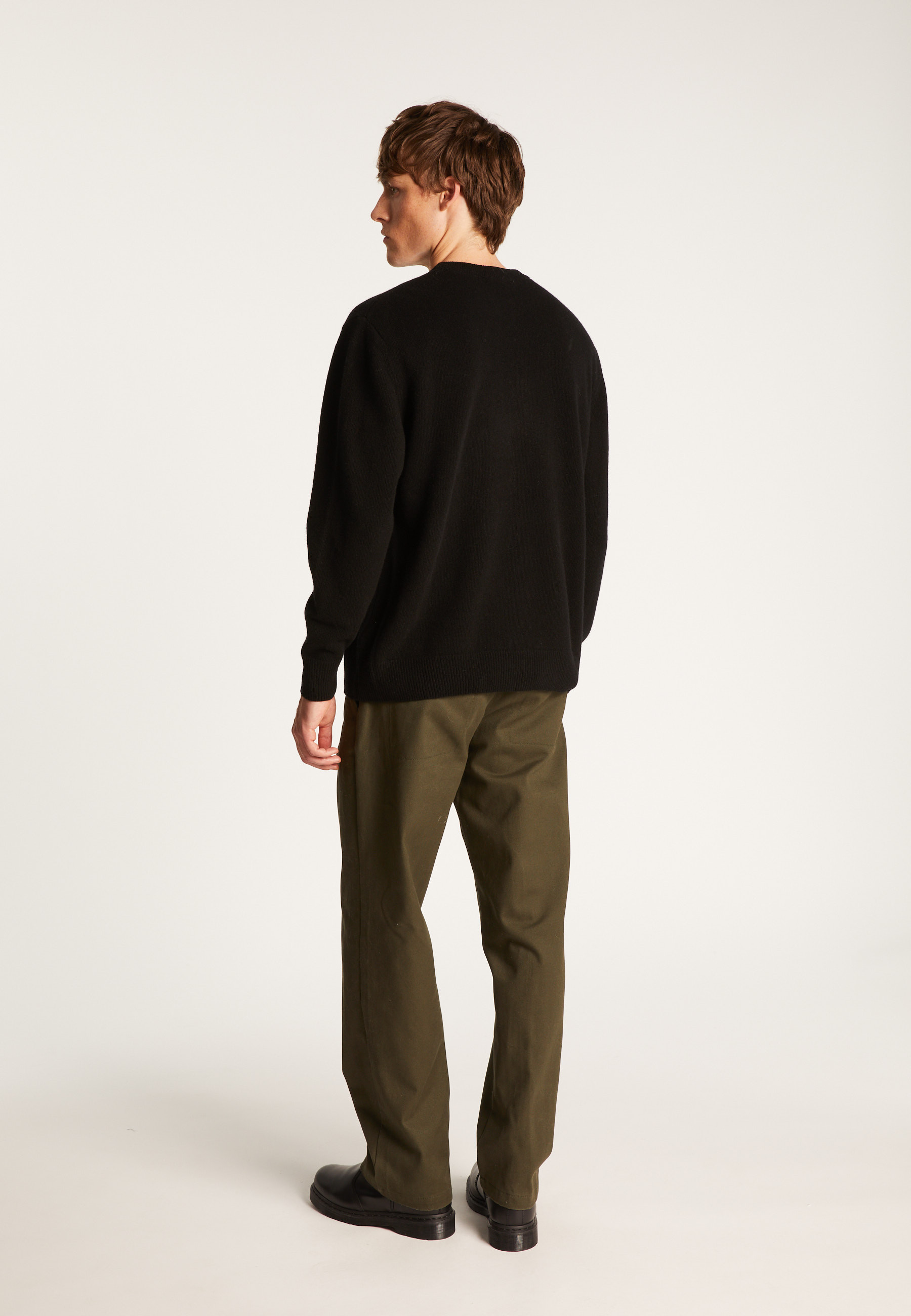 Pull col rond en laine mérinos  - Thomas