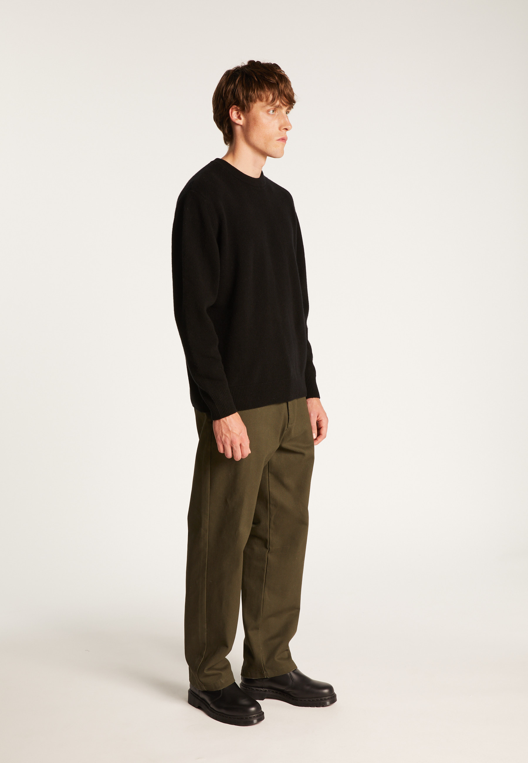 Pull col rond en laine mérinos  - Thomas