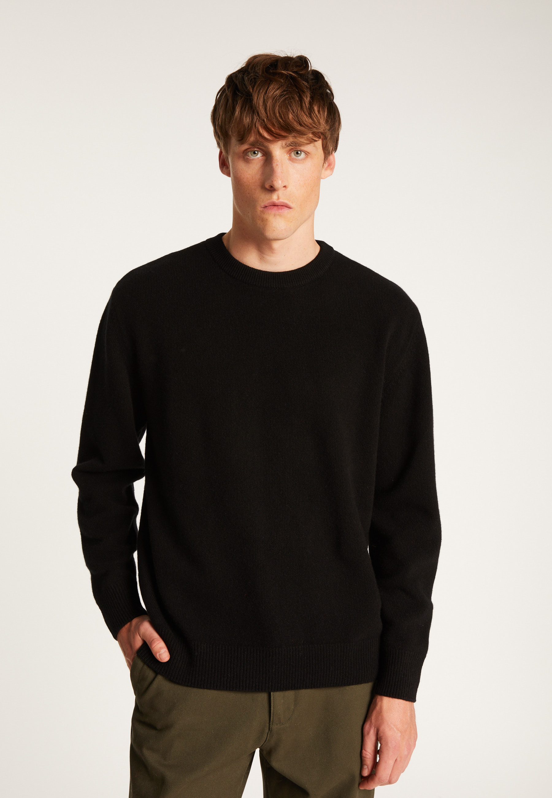 Pull col rond en laine mérinos  - Thomas