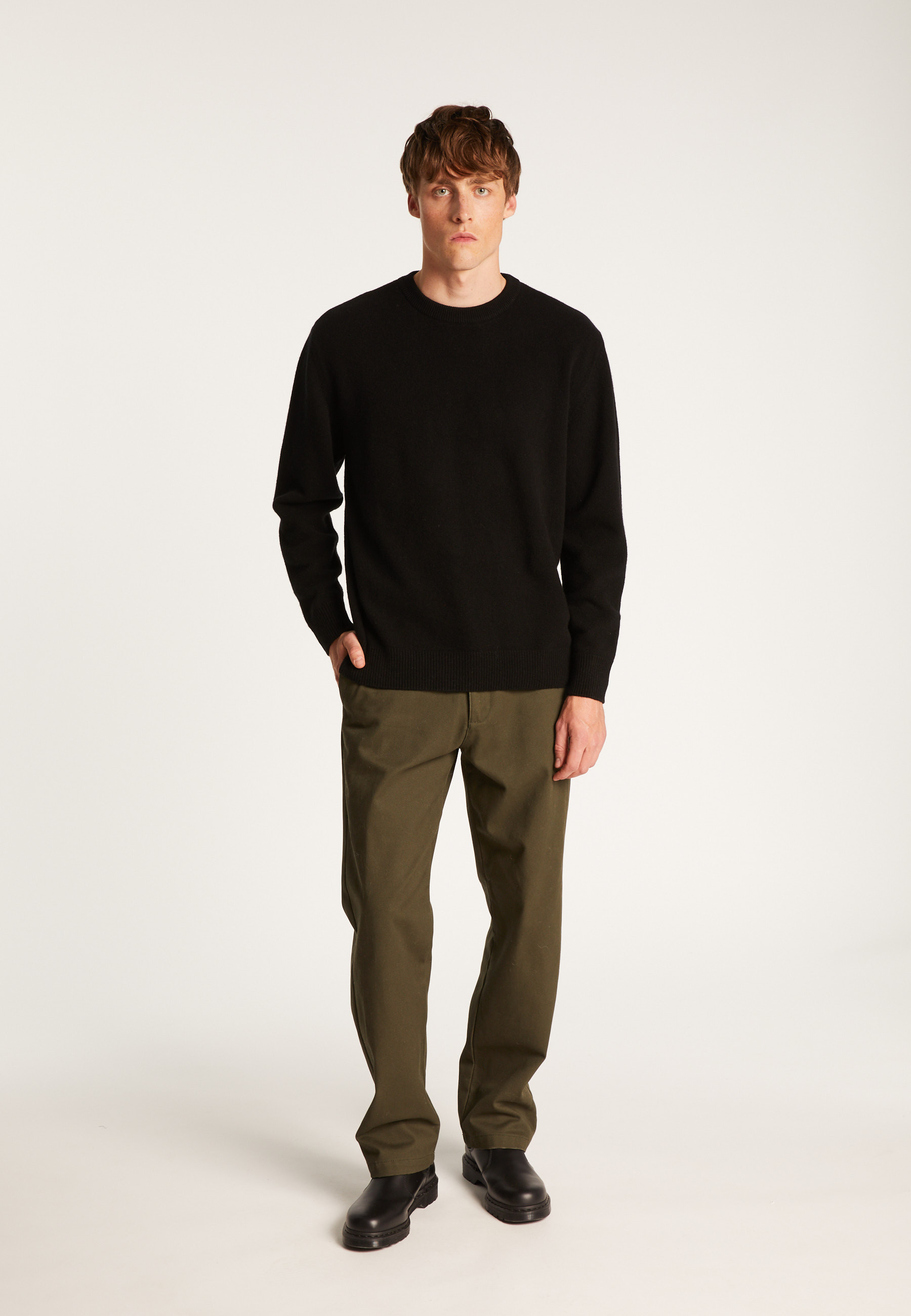 Pull col rond en laine mérinos  - Thomas