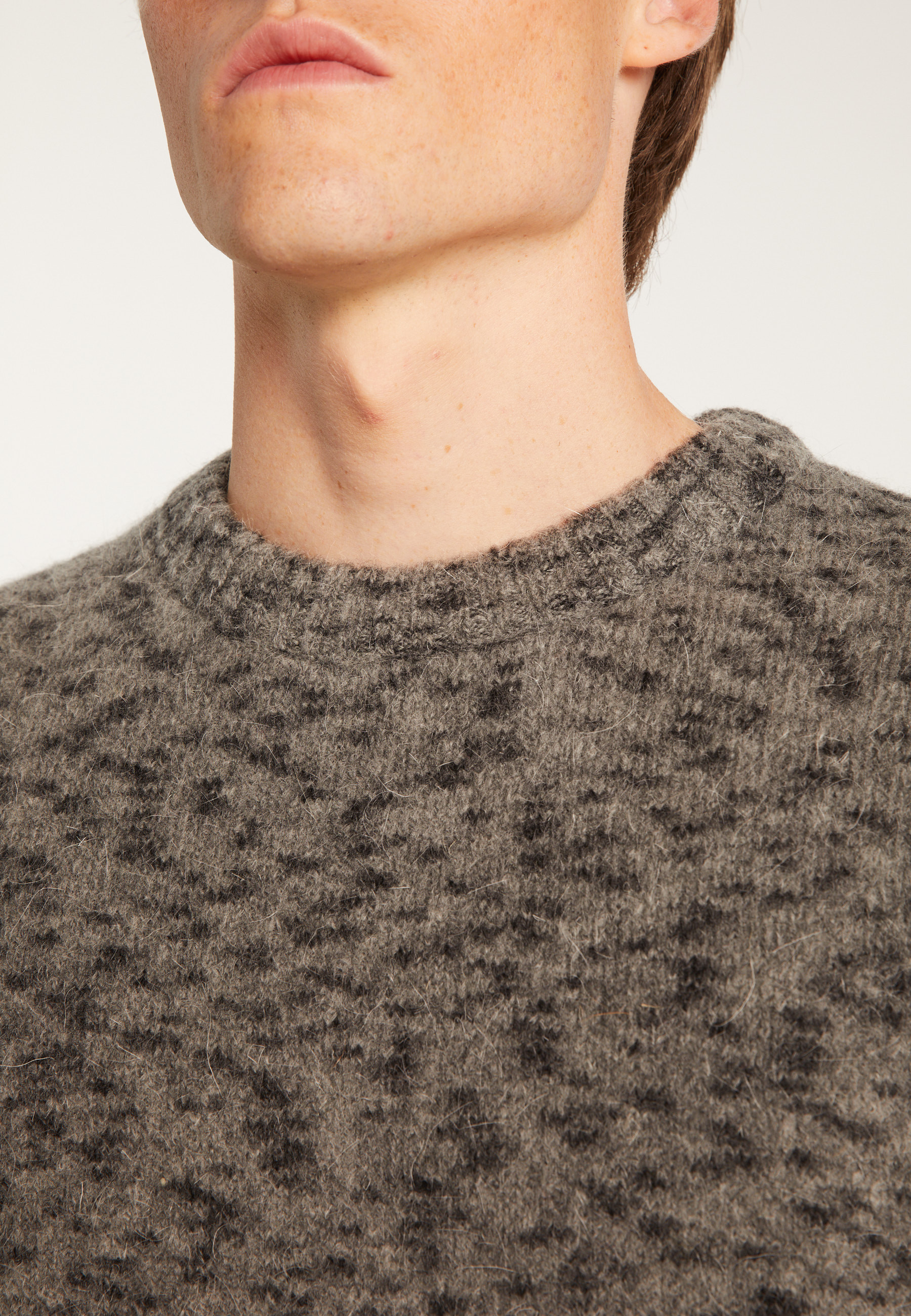 Pull col rond en mohair  - Tex