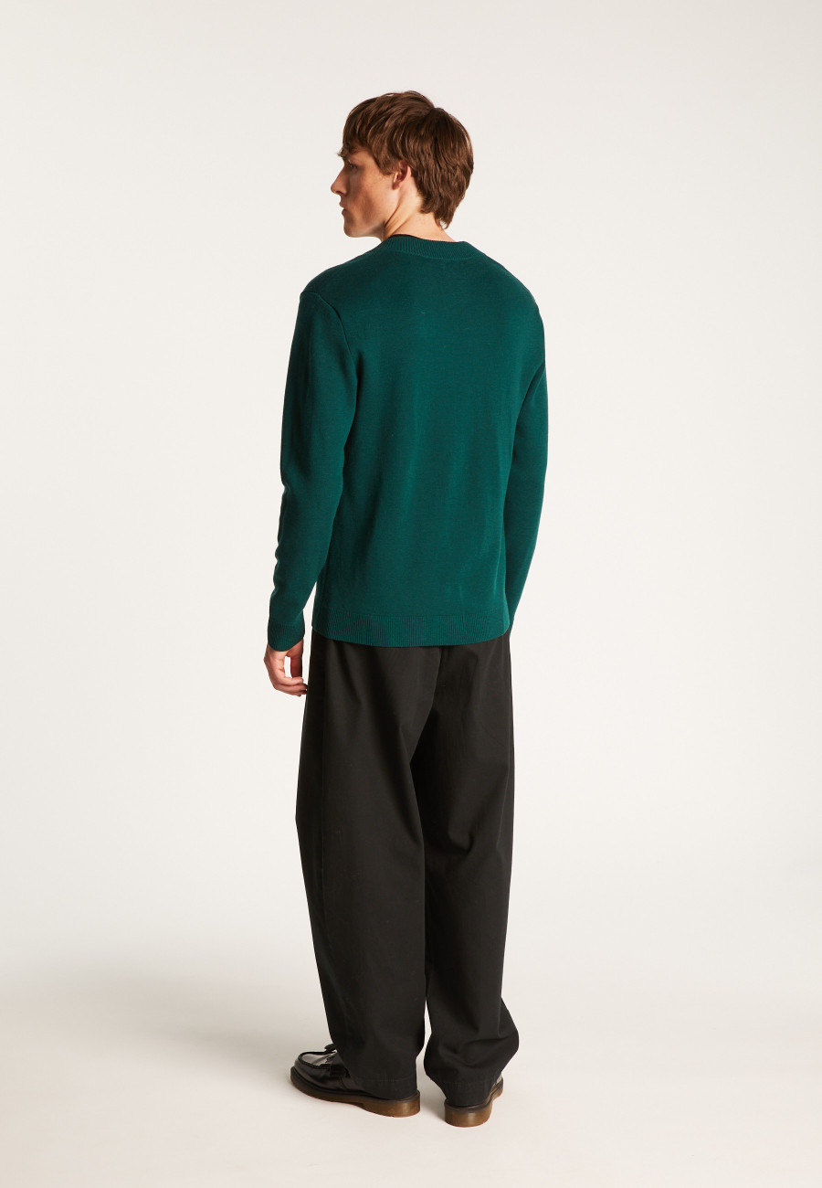 Colete de lã merino com botões - Ezra