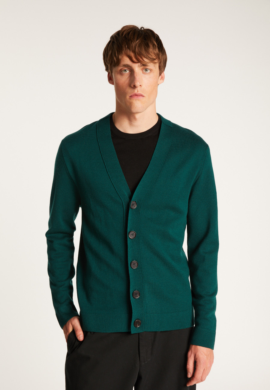 Colete de lã merino com botões - Ezra