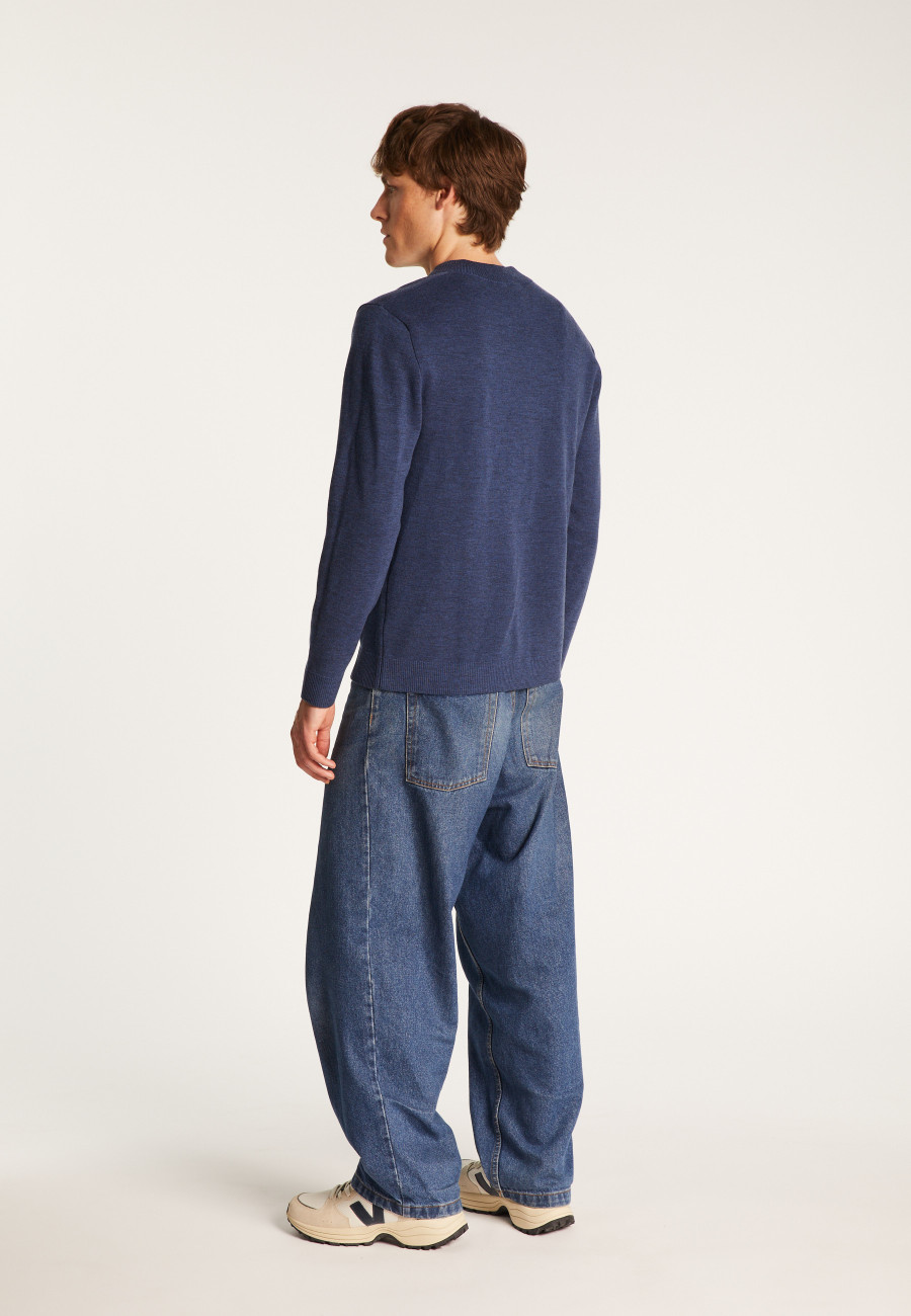 Colete de lã merino com botões - Ezra