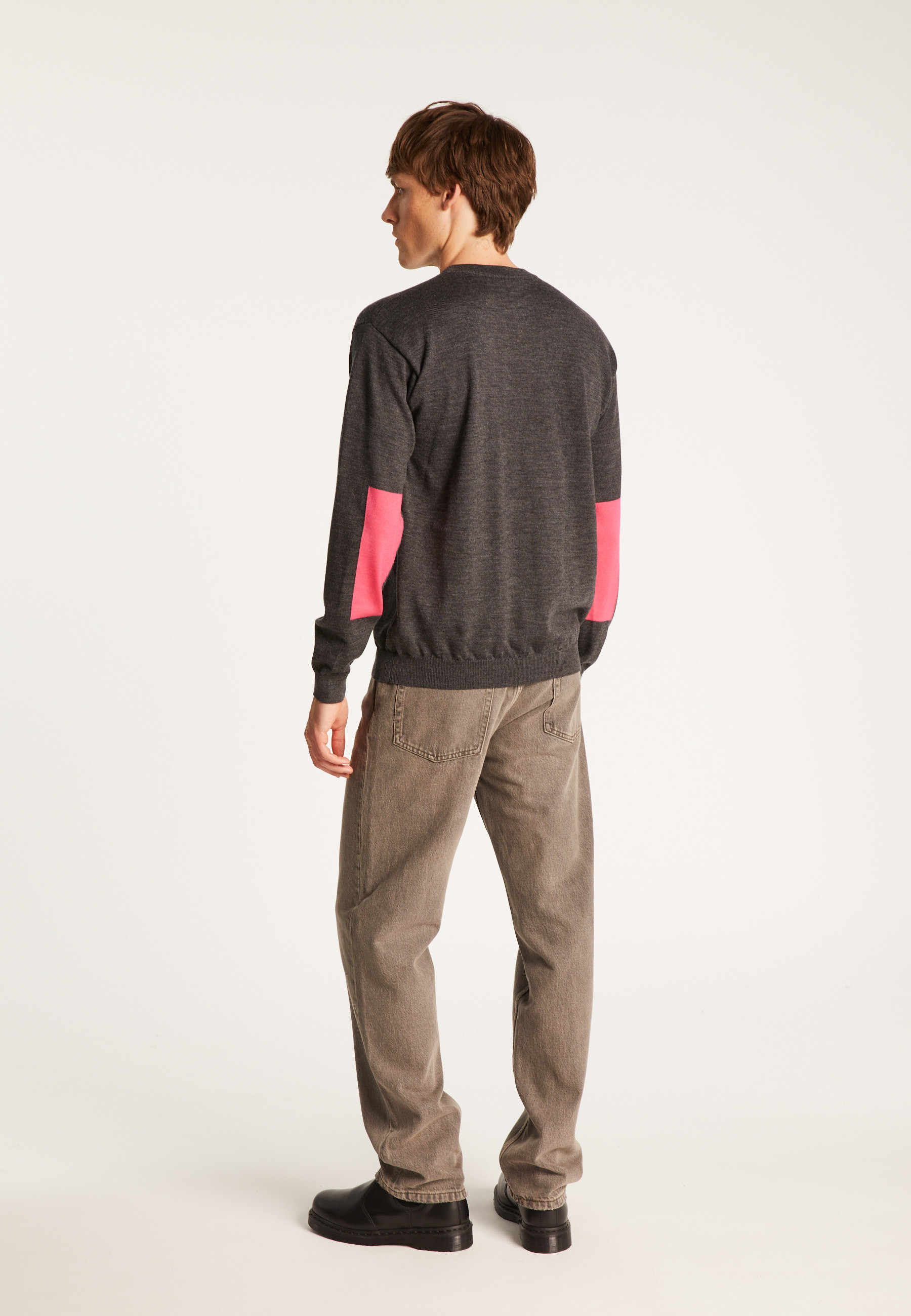 Pull col rond en laine mérinos  - Thierry