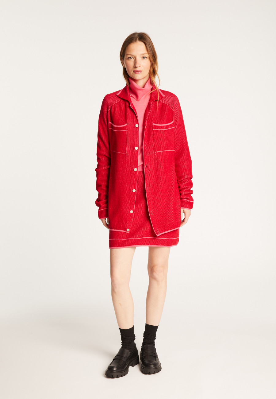 Sobrecamisa unissex de lã e veludo - Timeo