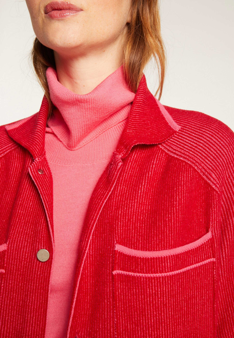 Sobrecamisa unissex de lã e veludo - Timeo