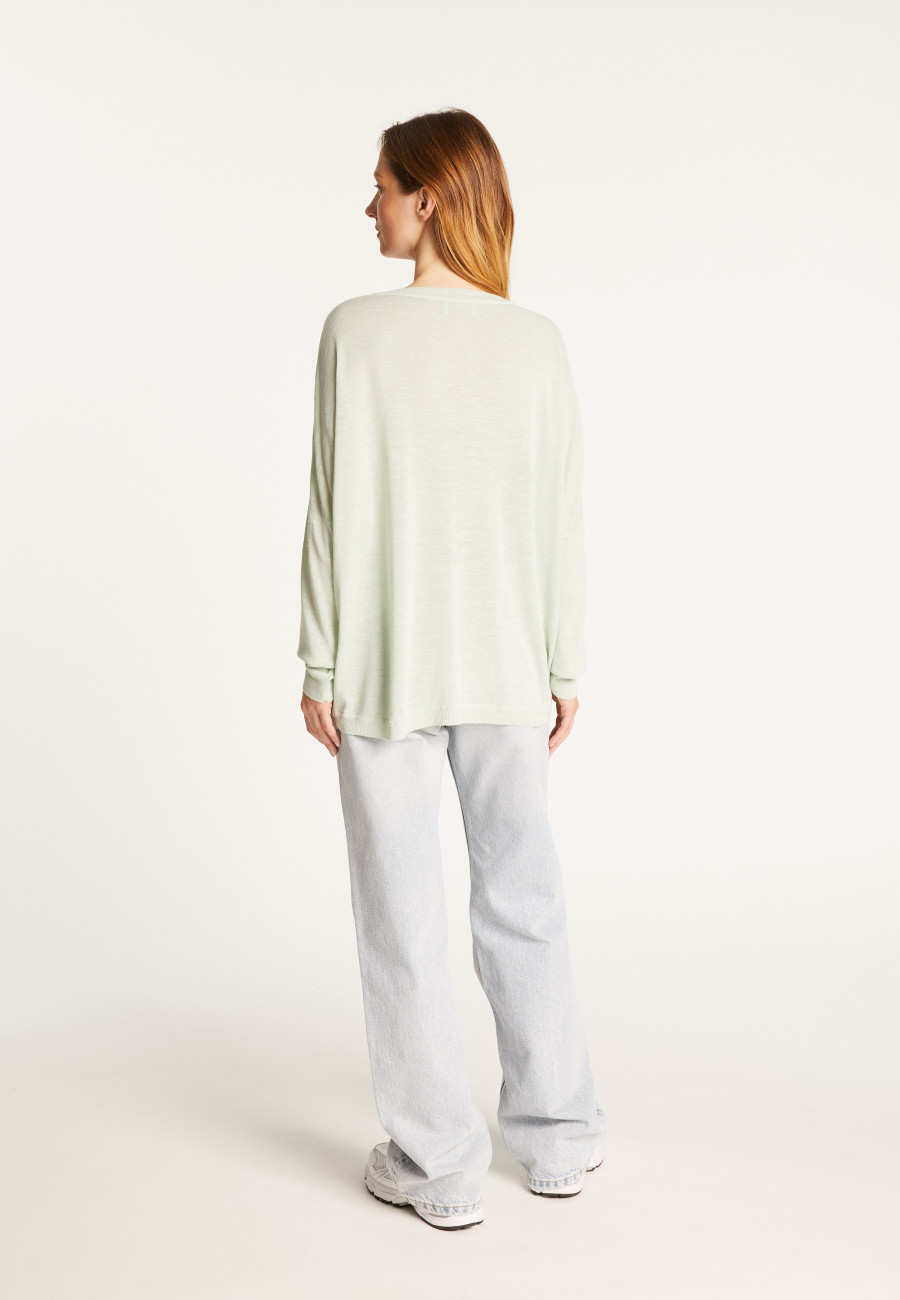 T-shirt oversize col v en lin flammé - Beja