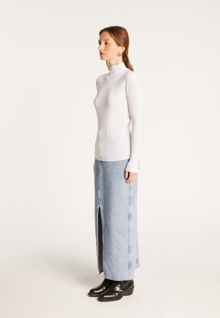 Pull col montant en laine mélangée - Reagan