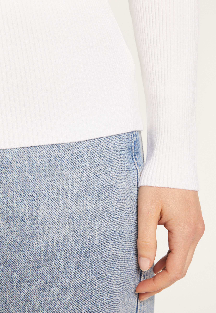 Pull col montant en laine mélangée - Reagan