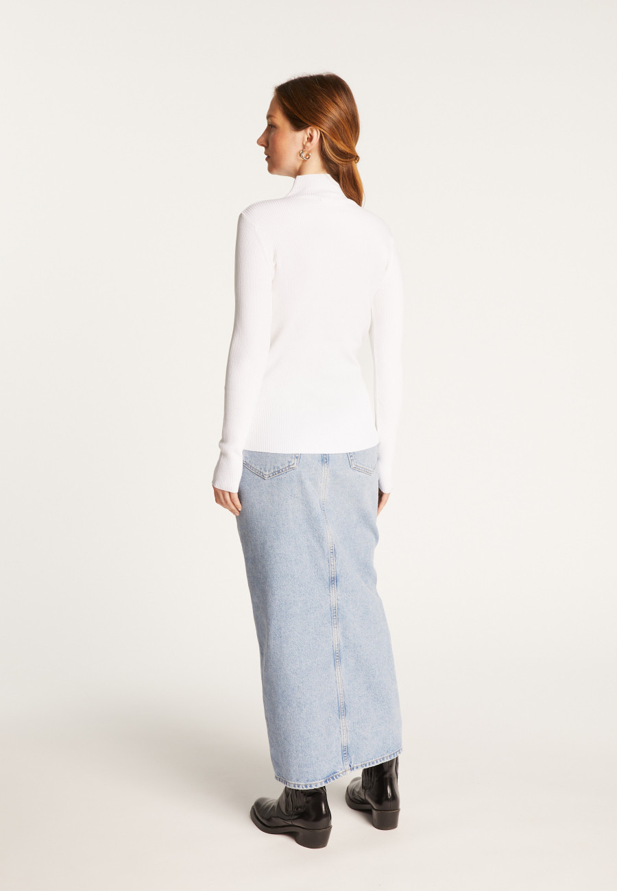 Pull col montant en laine mélangée - Reagan