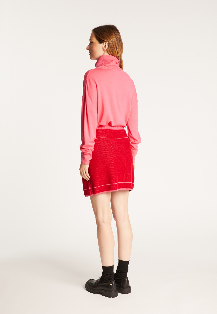 Saia curta de lã e veludo - Regina