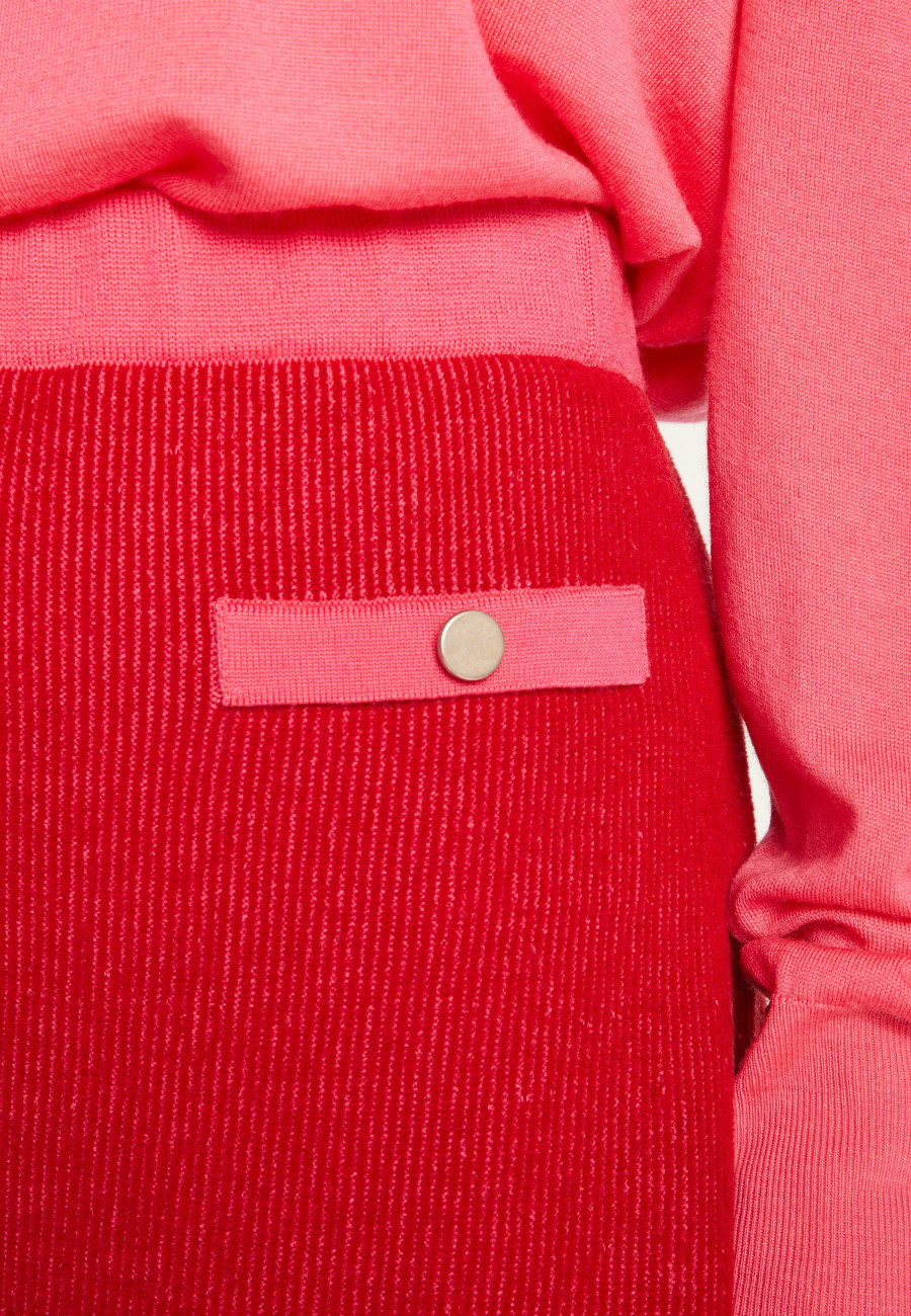 Saia curta de lã e veludo - Regina