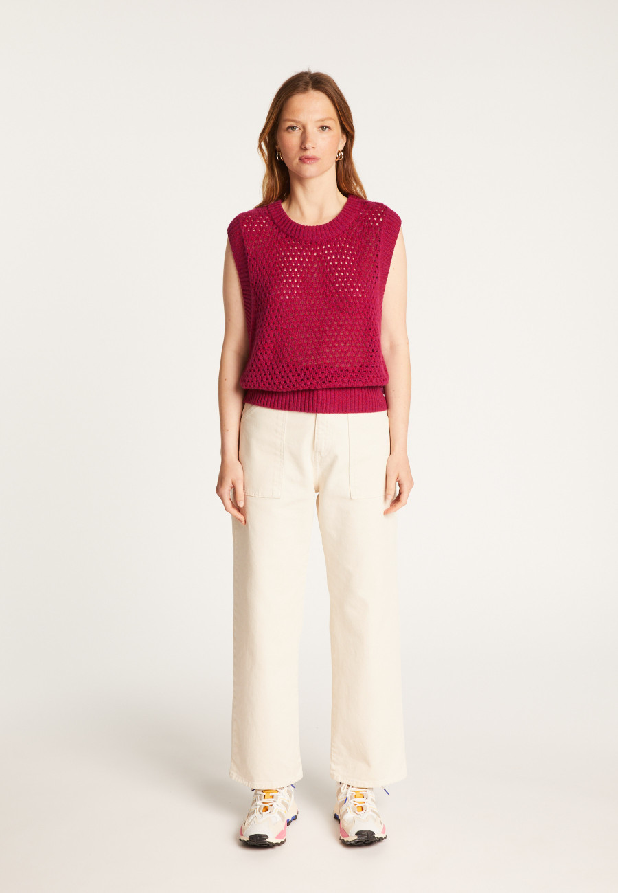 Suéter sem mangas de lã e caxemira - Raven