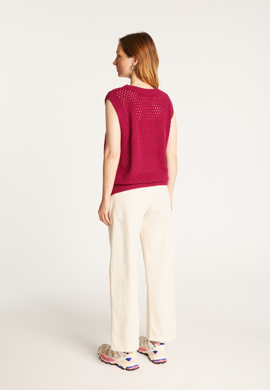 Suéter sem mangas de lã e caxemira - Raven