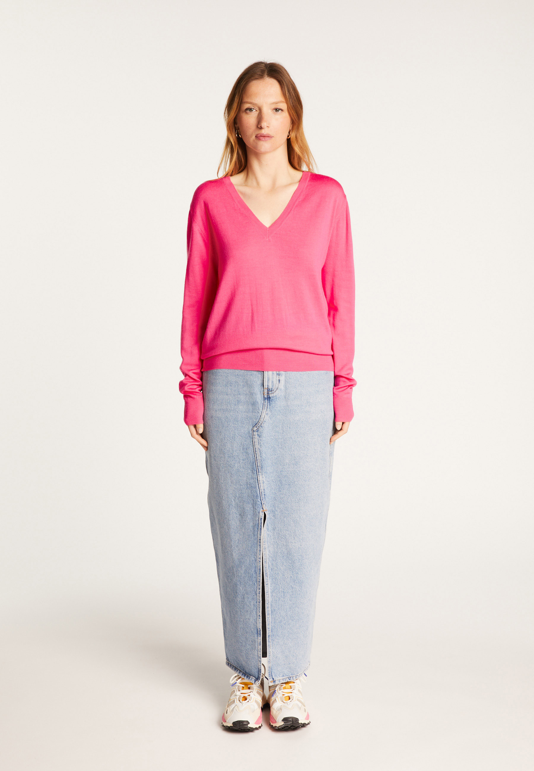 V-neck merino wool sweater - Arya