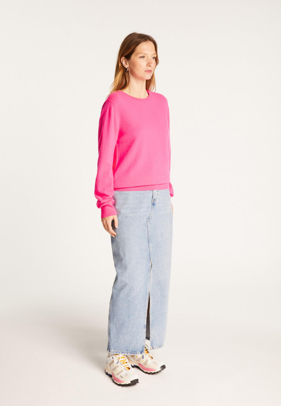 Suéter de cashmere com gola redonda - Abeline
