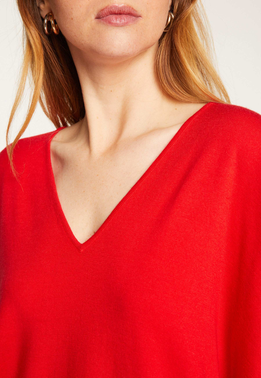 Suéter de lã com manga morcego - Boxe