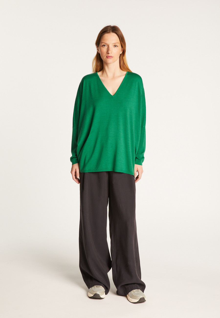 Suéter de lã com manga morcego - Boxe