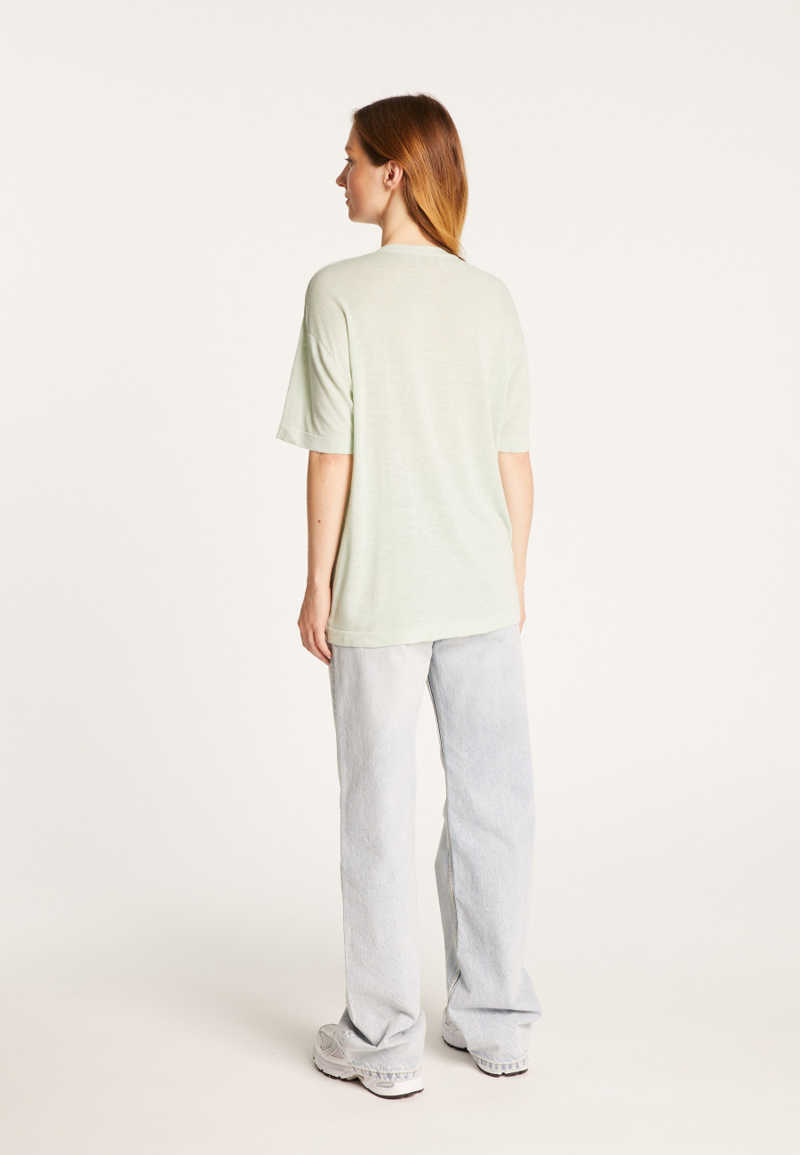 Gilet manches courtes en lin flammé - Tanya