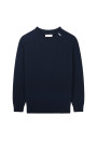 Pull col rond zip épaule en cachemire mélangé - Tiam