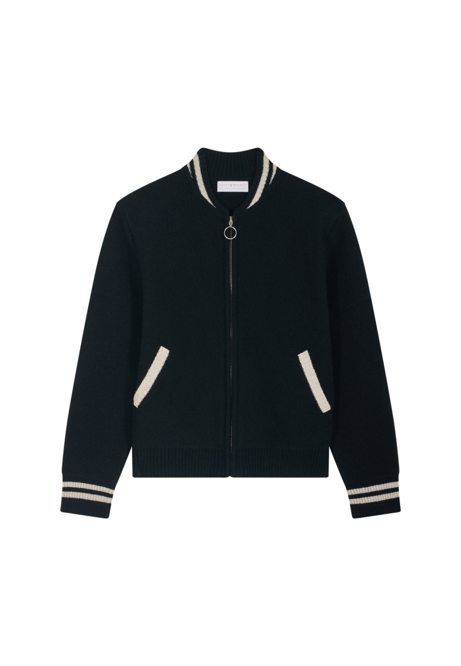 Jaqueta de lã e cashmere com zíper - Rabia