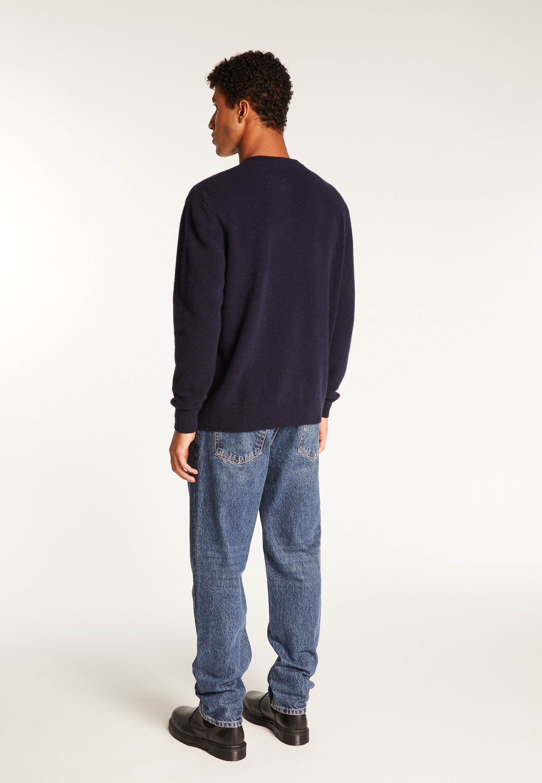 Pull col rond en laine mérinos  - Thomas
