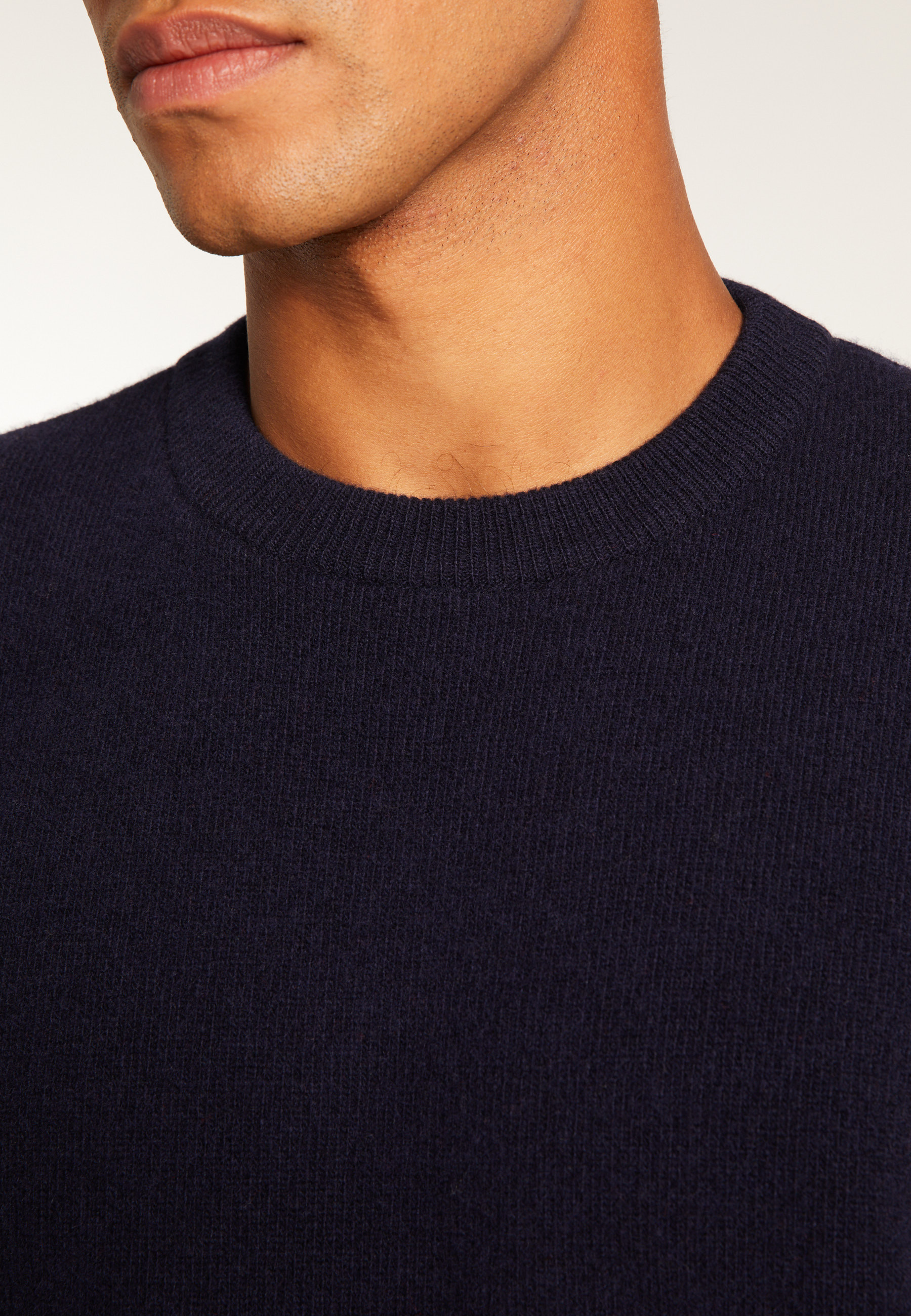 Pull col rond en laine mérinos  - Thomas