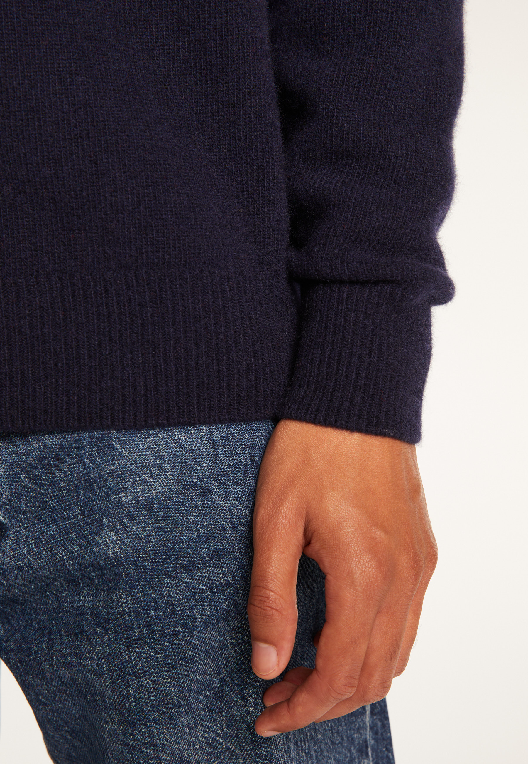 Pull col rond en laine mérinos  - Thomas