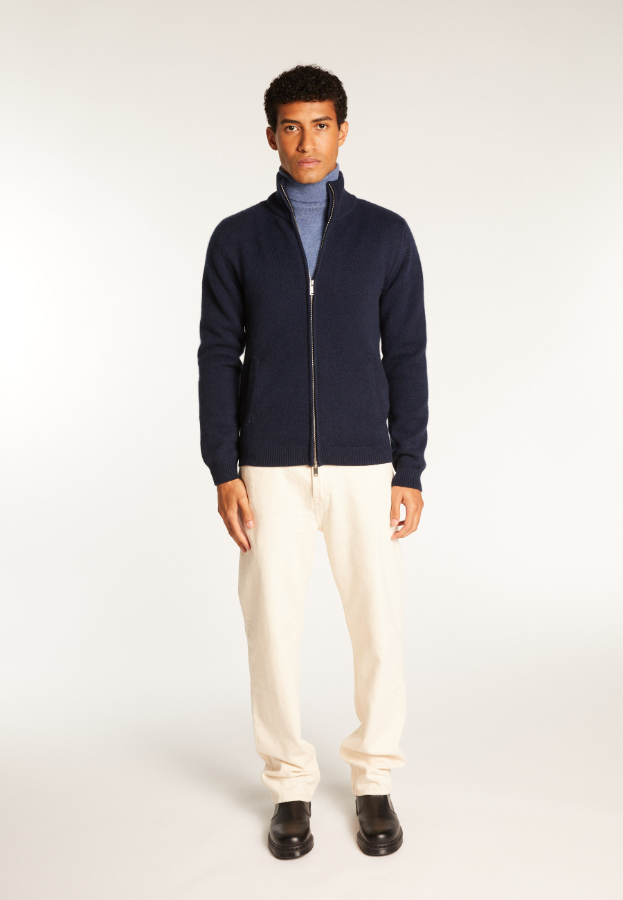 Gilet zippé en cachemire 6 fils - Elysée duo