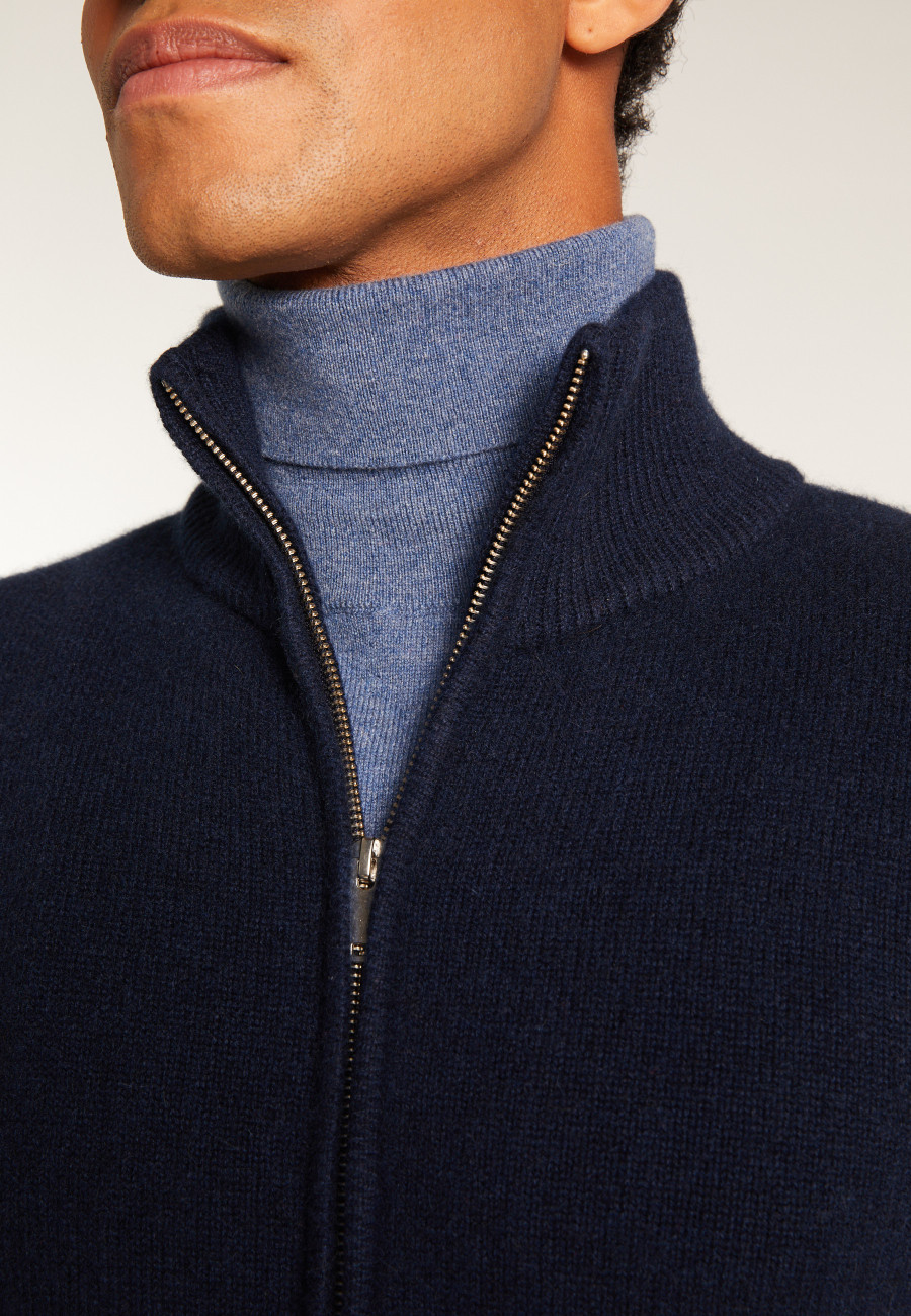 6-ply cashmere zipped vest - Elysée duo