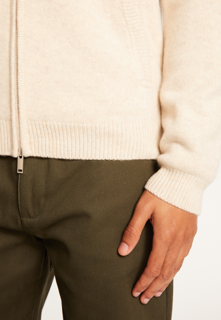 6-ply cashmere zipped vest - Elysée duo