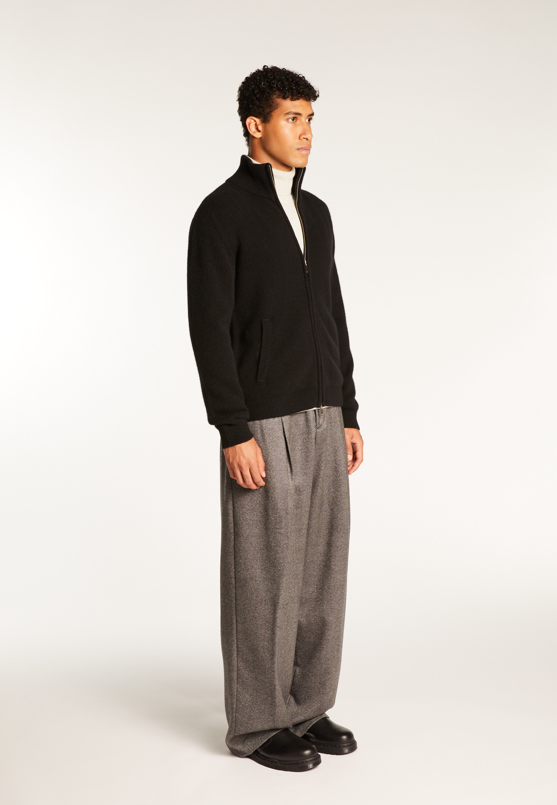 Gilet zippé en cachemire 6 fils - Elysée