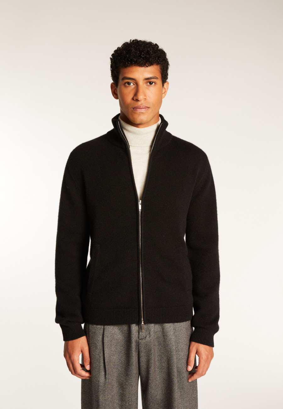 6-ply cashmere zipped vest - Elysée duo