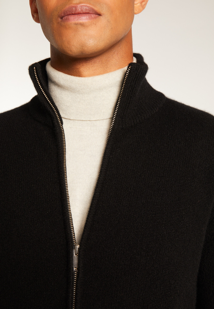 Cardigan de cashmere com zíper e 6 fios - Elysée duo